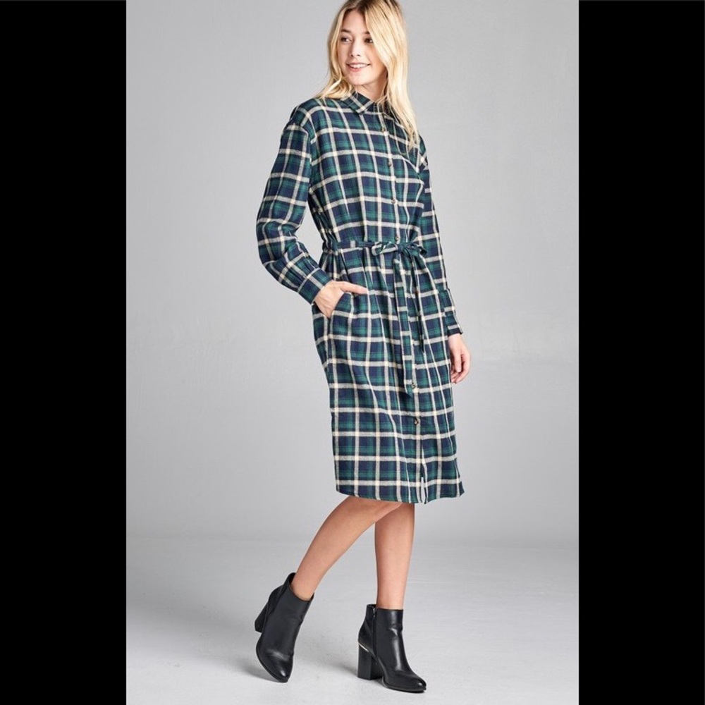 👗New Dress (GRN-hunter green)100% COTTON